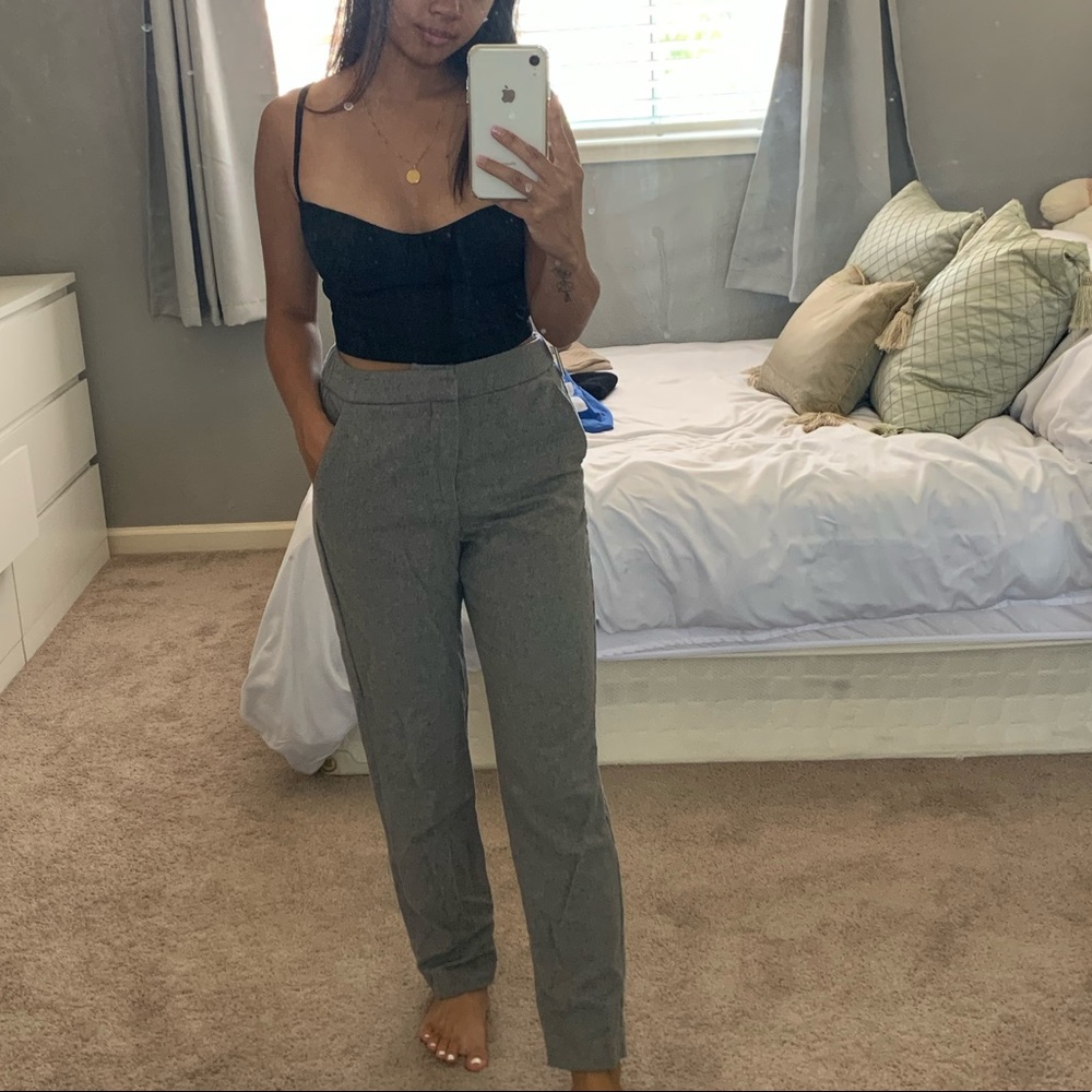 Grey Pants Skinny Fit